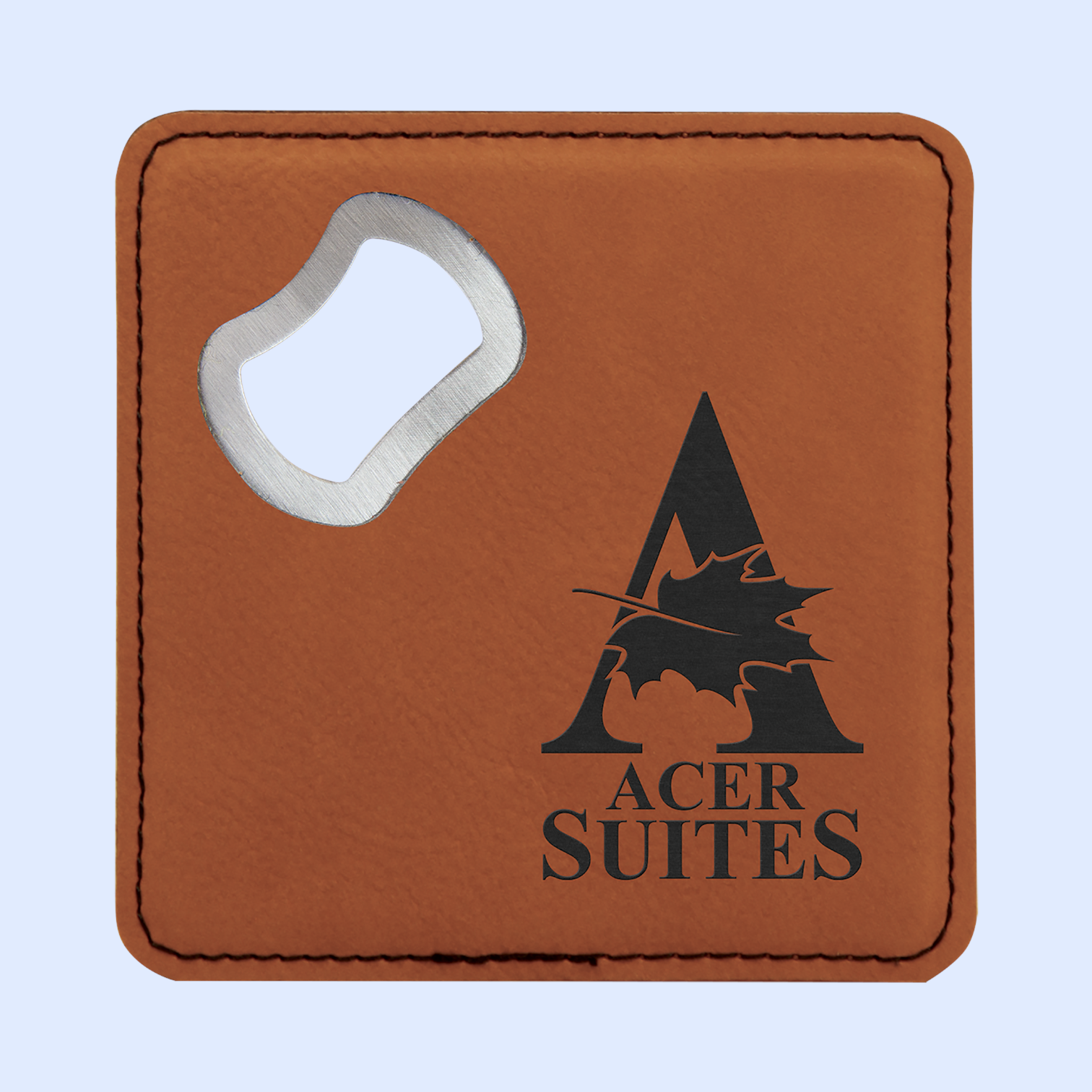 4x4 LASERABLE LEATHERETTE BOTTLE OPENER