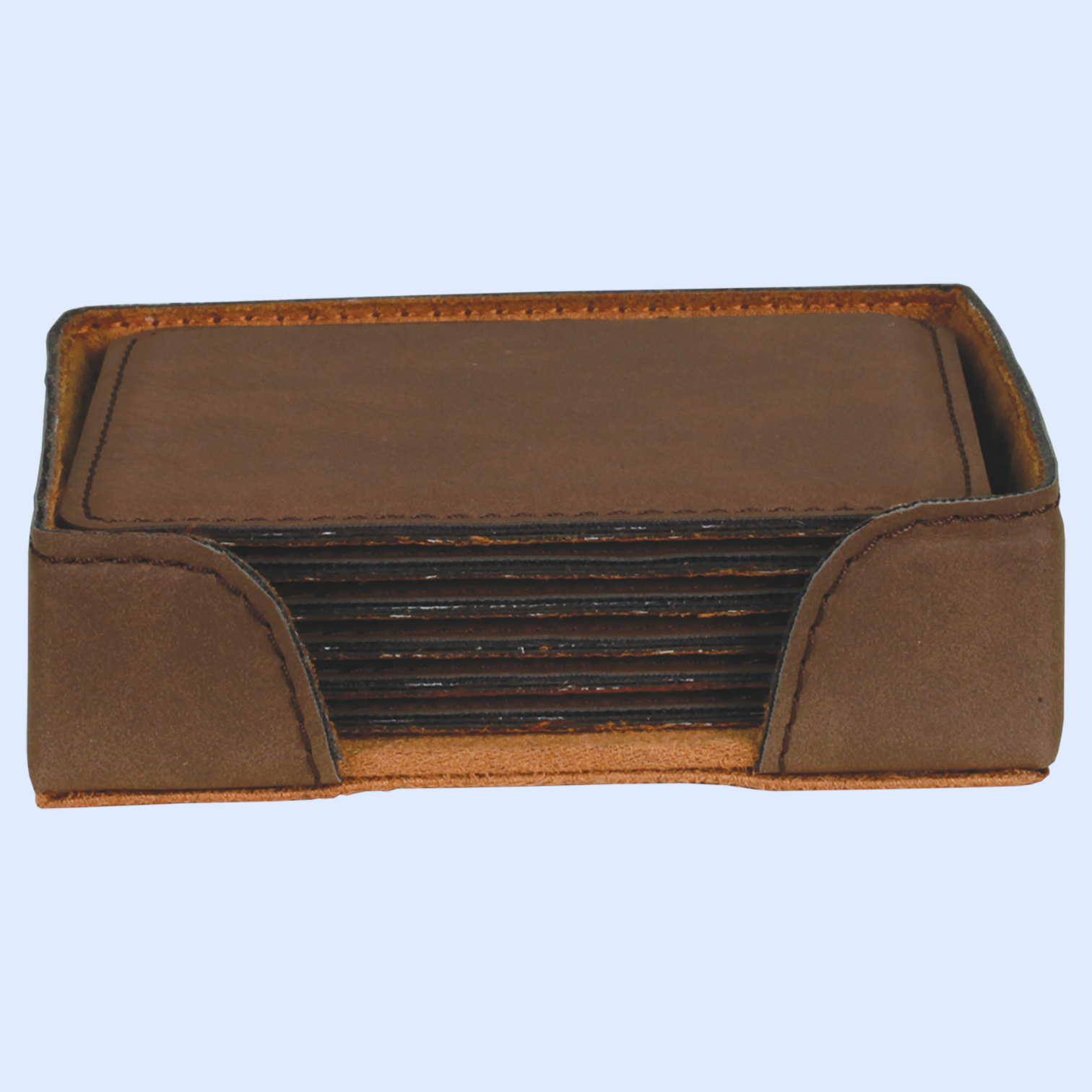 LASERABLE LEATHERETTE COASTER SETS SQUARE