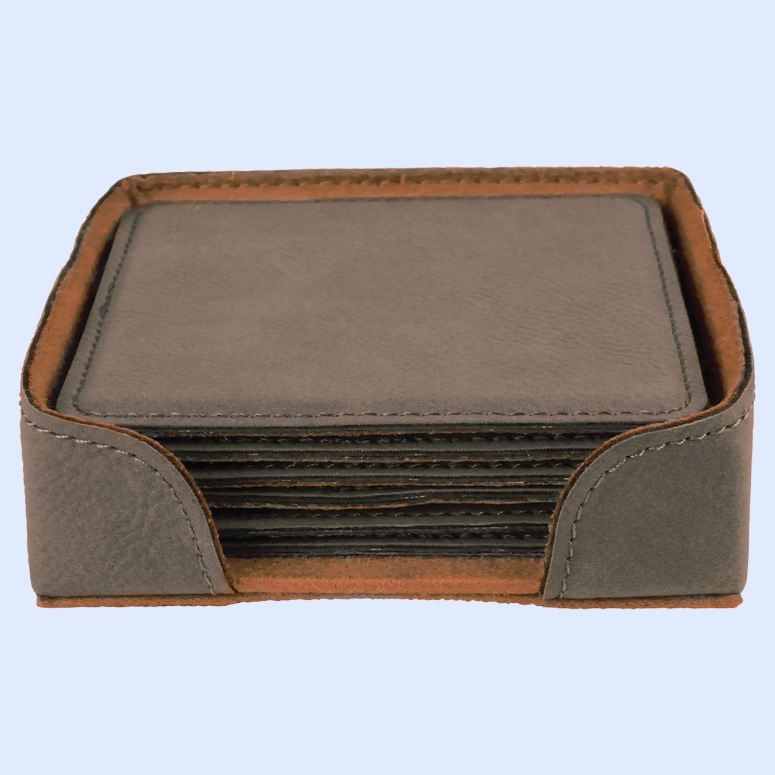 LASERABLE LEATHERETTE COASTER SETS SQUARE