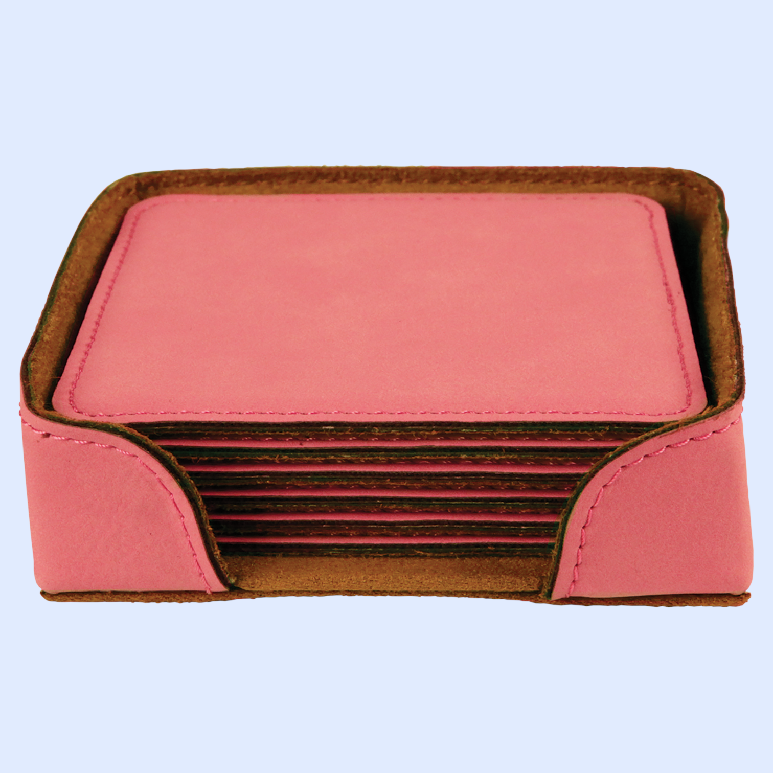 LASERABLE LEATHERETTE COASTER SETS SQUARE