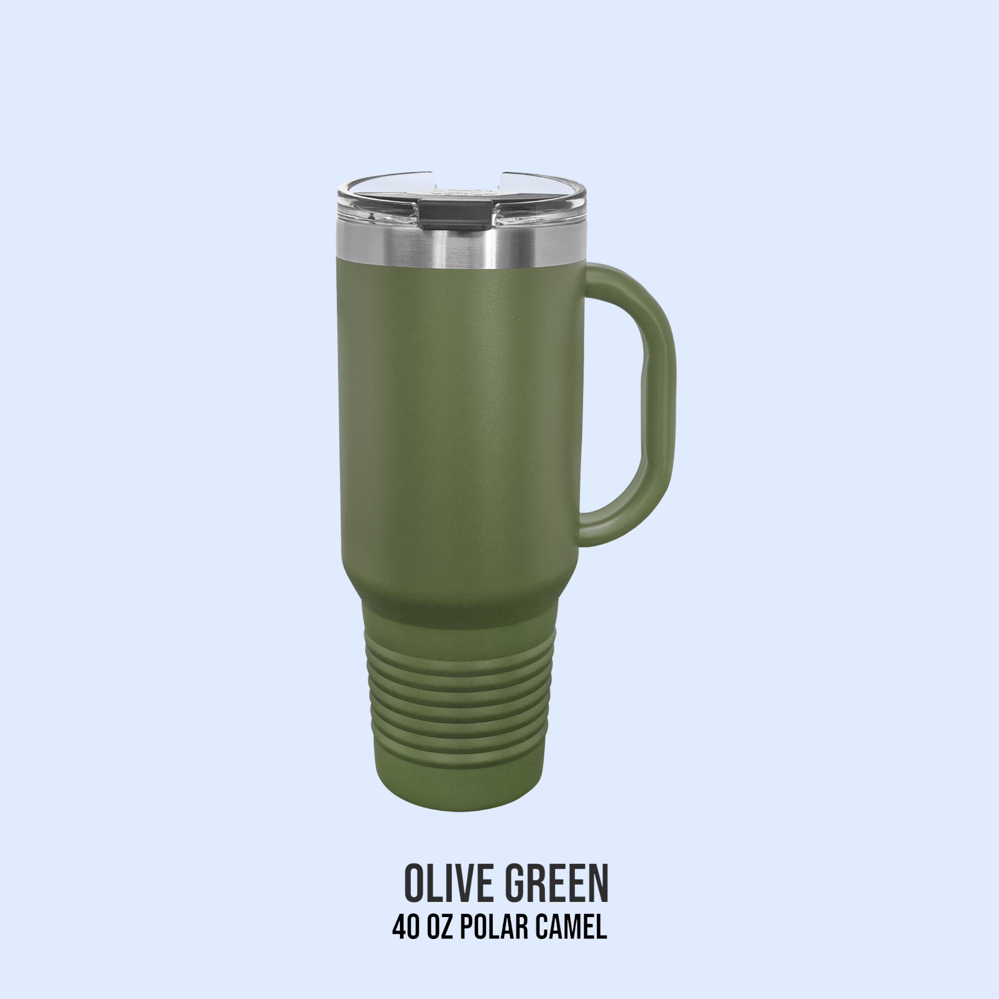 40 OZ POWDER COATED TRAVEL MUG