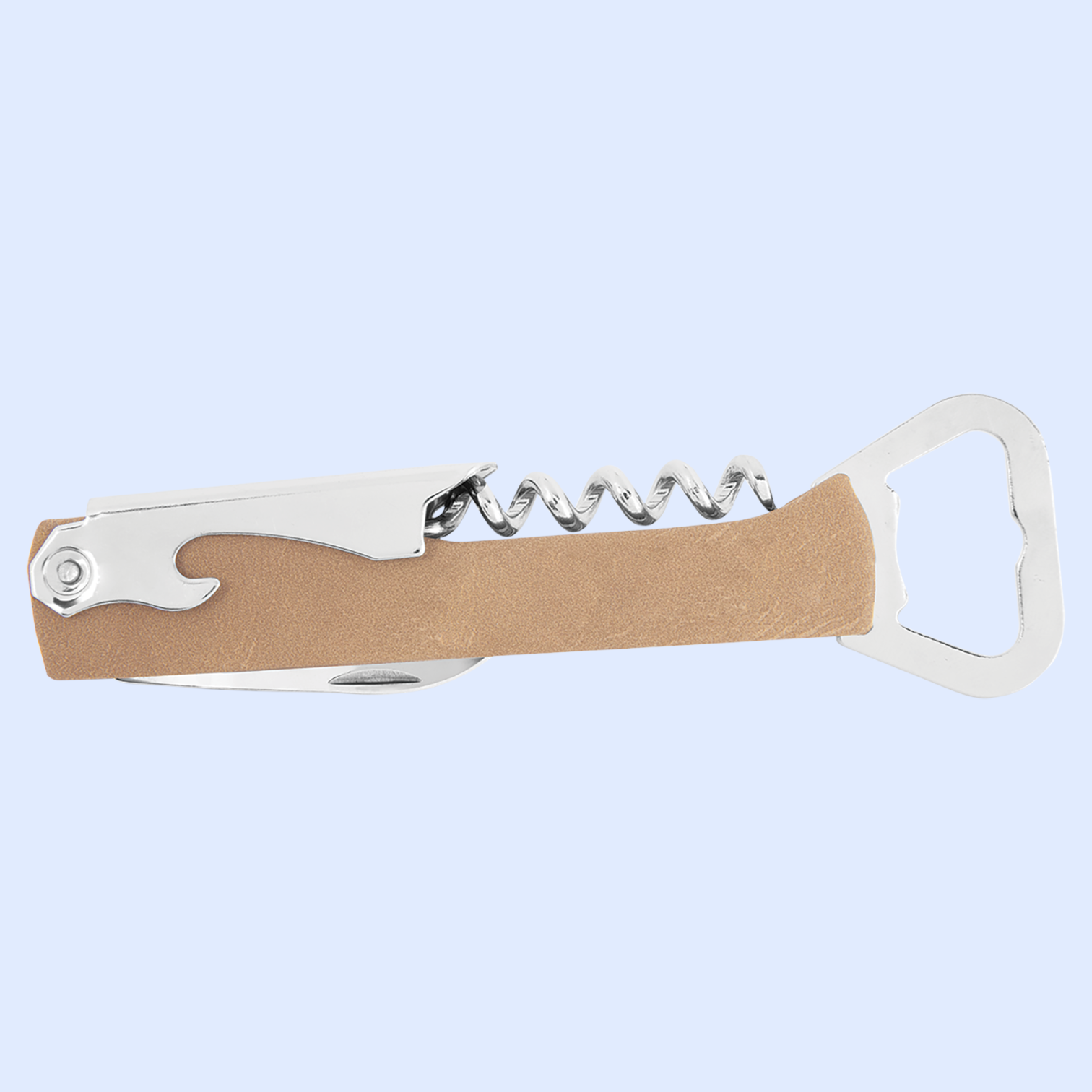 LASERABLE LEATHERETTE WINE BOTTLE OPENER
